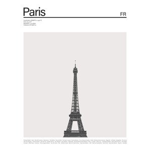 Ilustrace City Paris 2, Finlay & Noa, 30 × 40 cm