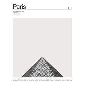Ilustrace City Paris 1, Finlay & Noa, 30 × 40 cm