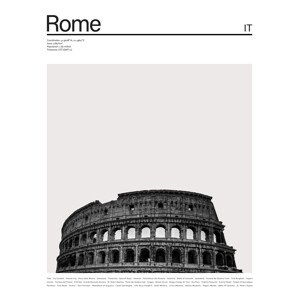 Ilustrace City Rome 1, Finlay & Noa, 30 × 40 cm
