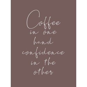 Ilustrace Coffee & confidence, Finlay & Noa, 30 × 40 cm