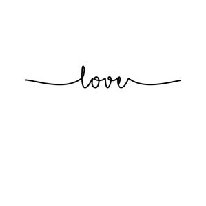 Ilustrace Cursive love, Finlay & Noa, 30 × 40 cm