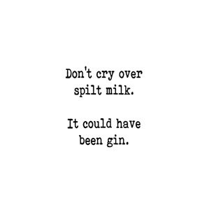 Ilustrace Dont cry over spilt milk, Finlay & Noa, 30 × 40 cm