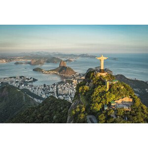 Plakát, Obraz - Rio de Janeiro - Christ and Botafogo Bay, 91.5 × 61 cm