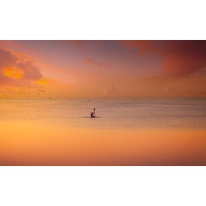 Fotografie Albufera kayaking at sunset 7D17, joanaduenas, 40 × 24.5 cm