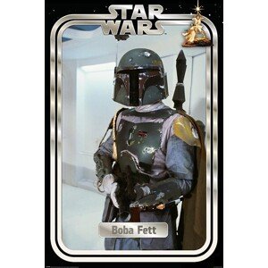 Plakát, Obraz - Star Wars - Boba Fett Retro Packaging, 61 × 91.5 cm