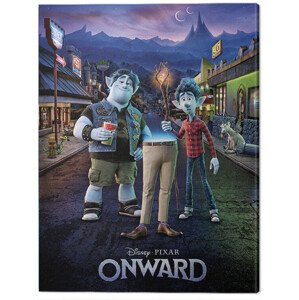 Obraz na plátně Onward (Frčíme) - New Mushroomton, 2 - 60×80 cm