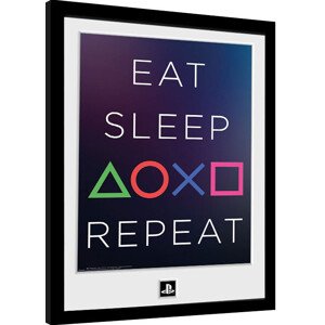 Obraz na zeď - Playstation - Eat Sleep Repeat, 34 × 44.2 cm