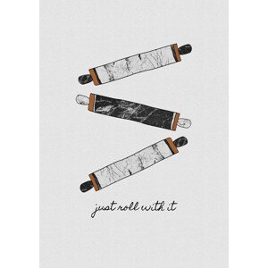 Ilustrace Just Roll With It, Orara Studio, 30 × 40 cm