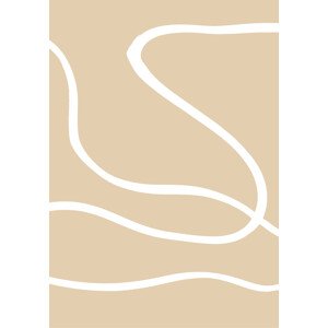 Ilustrace Beige Lines 01, Studio Collection, 26.7 × 40 cm