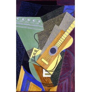Obrazová reprodukce Guitar on a Table; Guitare sur une Table, 1916, Gris, Juan, 26.7 × 40 cm