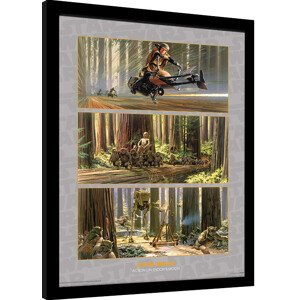 Obraz na zeď - Star Wars - Action on Endor's Moon, 30 × 40 cm