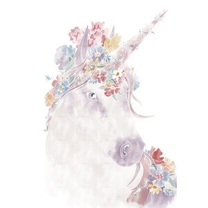 Ilustrace Unicorn Floral, Studio Collection, 26.7 × 40 cm