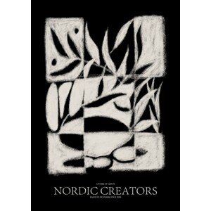 Ilustrace Black Pattern, Nordic Creators, 30 × 40 cm