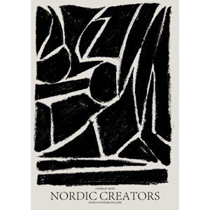 Ilustrace Things fall apart - Black, Nordic Creators, 30 × 40 cm