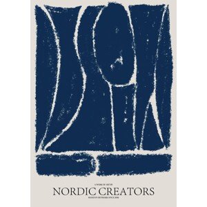 Ilustrace Things fall apart - Blue, Nordic Creators, 30 × 40 cm