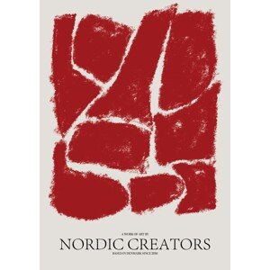 Ilustrace Things fall apart - Red, Nordic Creators, 30 × 40 cm