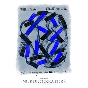Ilustrace This is a blue artwork, Nordic Creators, 30 × 40 cm