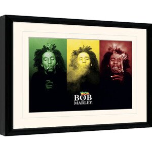 Obraz na zeď - Bob Marley - Tricolour Smoke, 44.5 × 34.3 cm