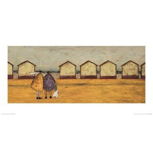 Umělecký tisk Sam Toft - Looking Through The Gap In The Beach Huts, 60 × 30 cm