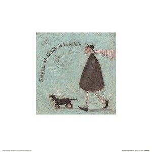 Umělecký tisk Sam Toft - Small Sausage Walking, 30 × 30 cm