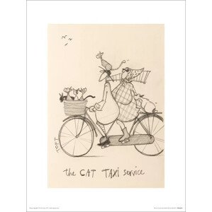 Umělecký tisk Sam Toft - The Cat Taxi Service, 30 × 40 cm