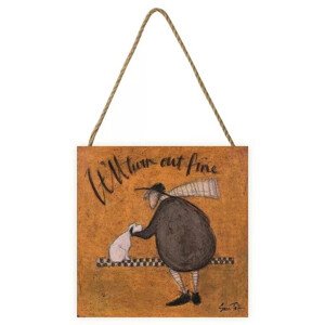 Dřevěný obraz Sam Toft - It‘ll Turn Out Fine, 20 × 20 cm