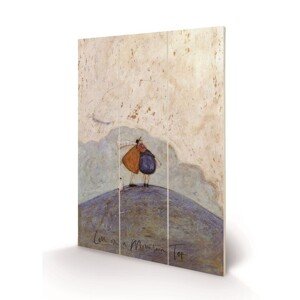 Dřevěný obraz Sam Toft - Love on a Mountain Top, 20 × 29.5 cm
