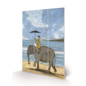 Dřevěný obraz Sam Toft - On the Edge of the Sand, 20 × 29.5 cm