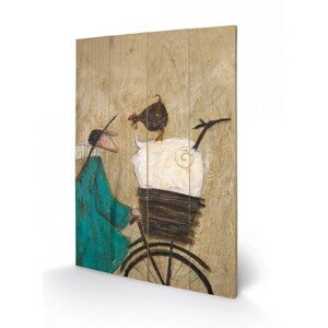 Dřevěný obraz SAM TOFT - taking the girls home, Sam Toft, 20 × 29.5 cm