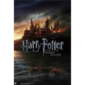Plakát, Obraz - Harry Potter - Burning Hogwarts, 61 × 91.5 cm