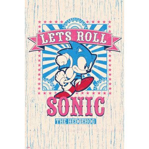 Plakát, Obraz - Sonic the Hedgehog - Let‘s Roll, 61 × 91.5 cm
