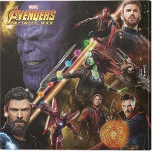Obraz na plátně Avengers: Infinity War - Space Montage, 2 - 40×40 cm
