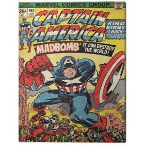 Obraz na plátně Captain America - Madbomb, 2 cm - 60×80 cm