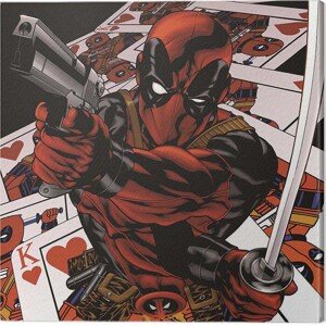 Obraz na plátně Deadpool - Cards, 2 - 40×40 cm