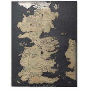 Obraz na plátně Game of Thrones - Map, 2 - 30×40 cm