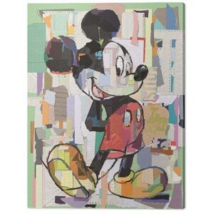 Obraz na plátně Mickey Mouse - Office Decoupage, 2 - 60×80 cm