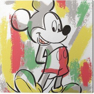 Obraz na plátně Mickey Mouse - Paint Stripes, 2 - 40×40 cm