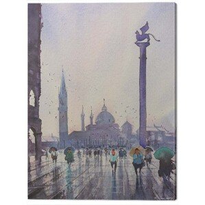Obraz na plátně Rajan Dey - Venice After Rain, 2 - 40×50 cm