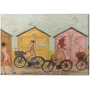 Obraz na plátně Sam Toft - Brighton Naked Bike Ride, 2 cm - 40×30 cm