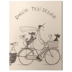 Obraz na plátně Sam Toft - Doggie Taxi Servise, 2 - 30×40 cm