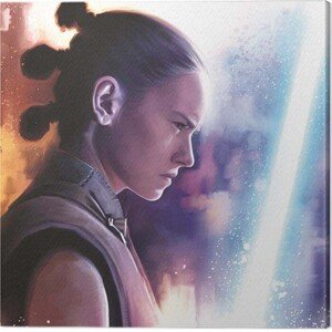 Obraz na plátně Star Wars The Last Jedi - Rey Lightsaber Paint, 2 - 40×40 cm