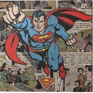 Obraz na plátně Superman - Burst, 2 - 40×40 cm