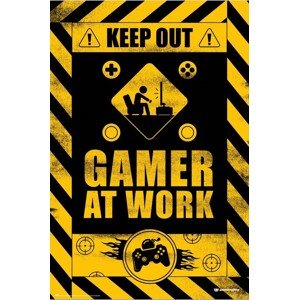Plakát, Obraz - Keep Out! - Gamer at Work, 61 × 91.5 cm
