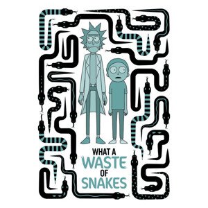 Umělecký tisk Rick and Morty - Waste of snakes, 26.7 × 40 cm