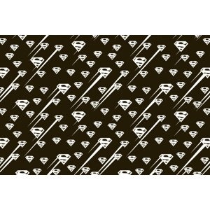 Umělecký tisk Superman - Black and white symbol, 40 × 26.7 cm
