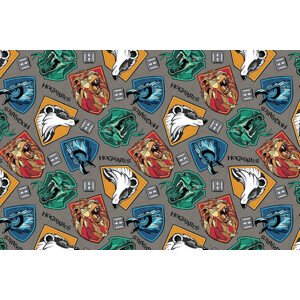 Umělecký tisk Harry Potter - Hogwarts crests, 40 × 26.7 cm