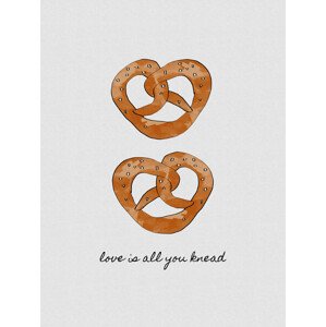 Ilustrace Love Is All You Knead, Orara Studio, 30 × 40 cm