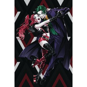 Umělecký tisk Joker and Harley - Manga, 26.7 × 40 cm