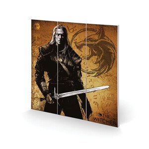 Dřevěný obraz The Witcher - As it is Written, 30 × 30 cm