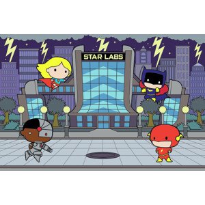 Umělecký tisk Justice League - Little heroes, 40 × 26.7 cm